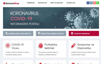 Koronavirusinfo.az informasiya portalı istifadəyə verildi